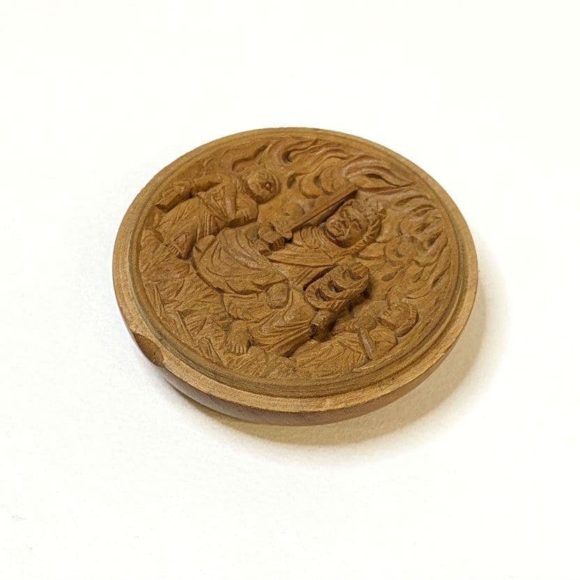 【ゲリラセール・新品】 香合仏　不動明王　白檀　仏龕　懐中仏　不動三尊