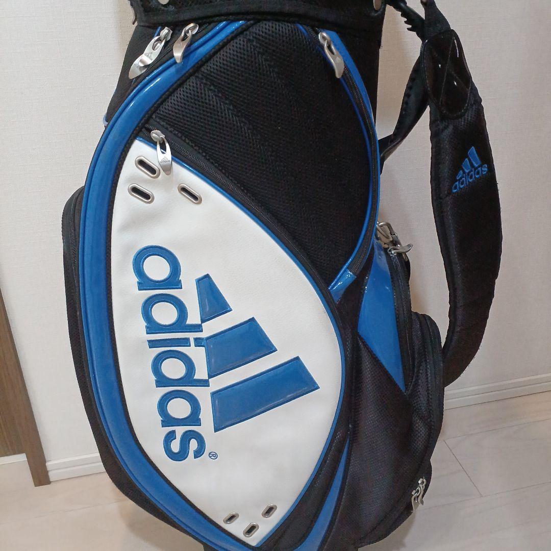 adidas キャディバッグ 黒/青