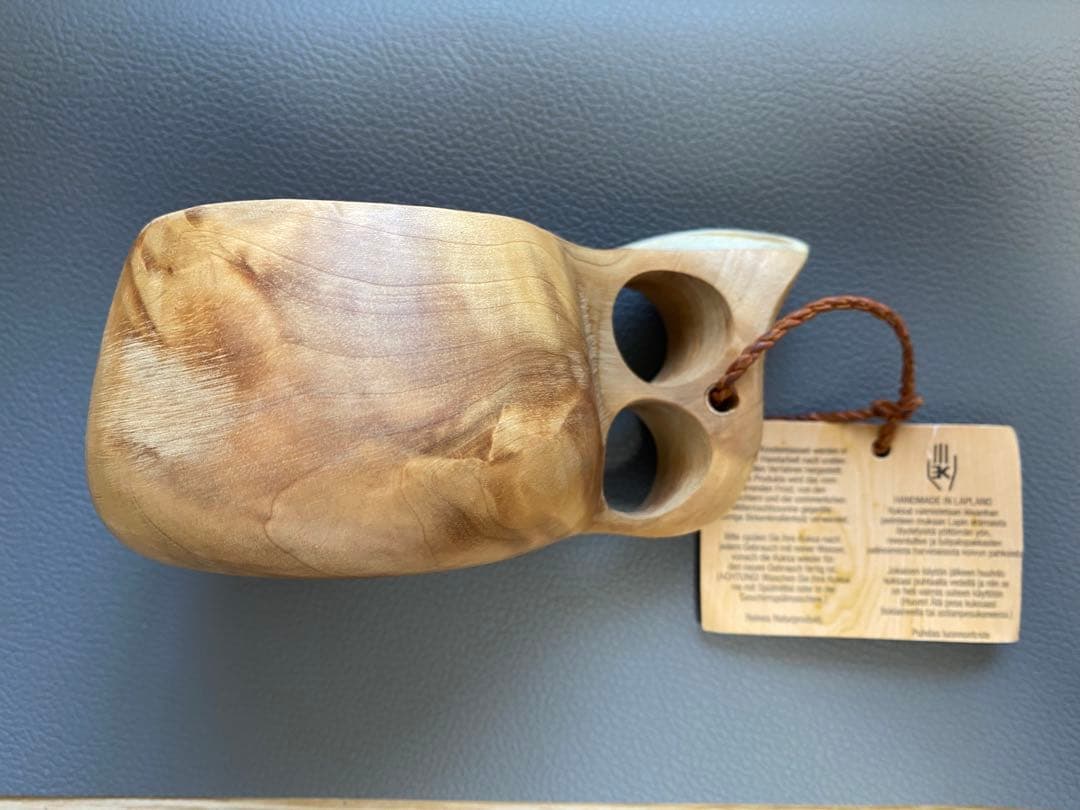 (新品、美品)フィンランド ククサ 角付き KOIVUMAA コイヴマー