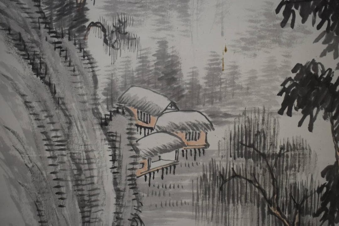 真作/柳塘逸人/山水画賛/布袋屋掛軸HK-116