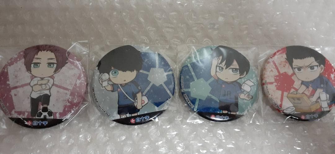 缶バッジ 4つ ブルーロック × 白十字 馬狼照英 ニ子一揮 糸師凛 糸師冴