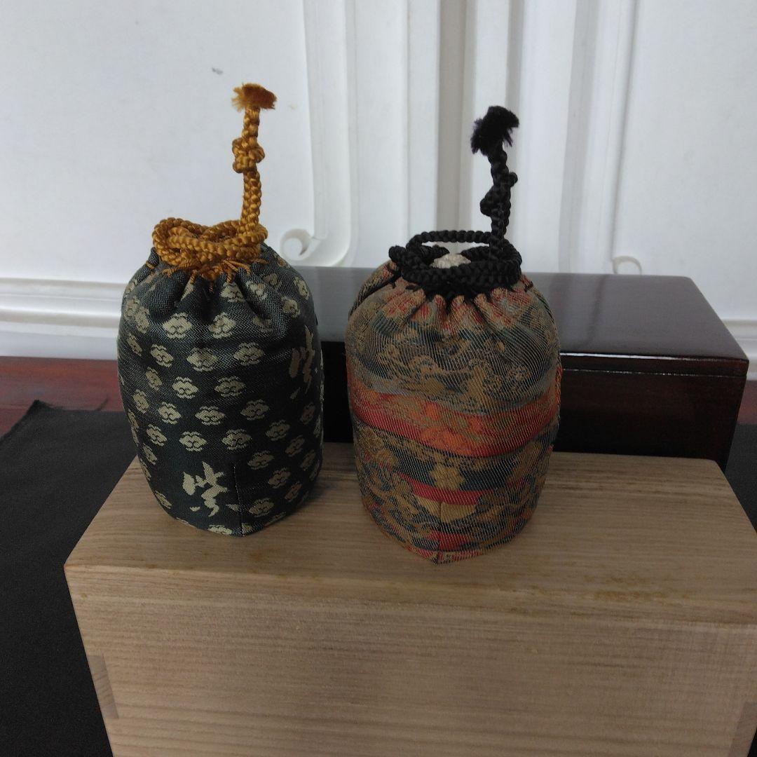 茶入　茶道具　他に仕覆2枚