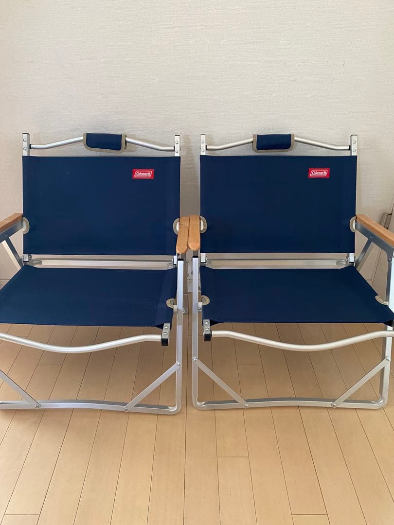 Coleman コンパクトフォールディングチェア　2脚セット ネイビー