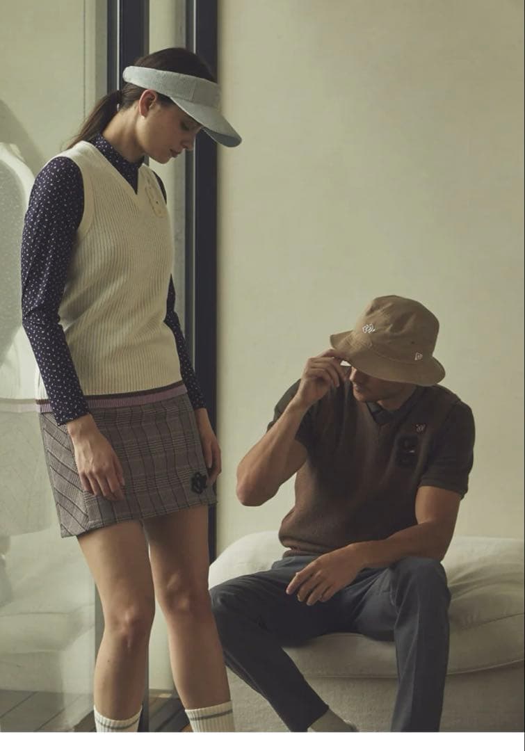 WOMEN ドライタッチグレンチェックスカート(防風裏地付き) ピンク