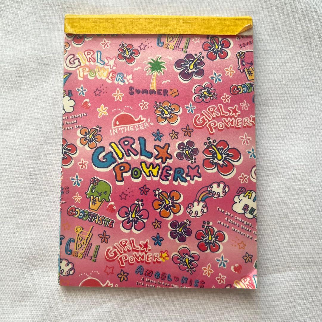 希少❤️メモ帳　平成レトロ　ハイビスカス