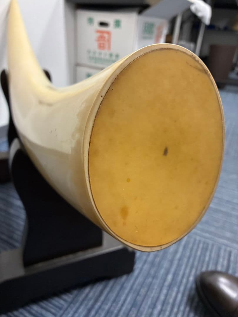 象牙風 一本牙 置物 オブジェ アンティーク 天然素材（マンモス）