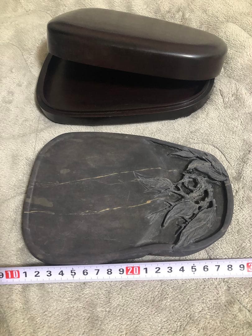 端溪硯 老坑 水巖 金綫 魚腦凍 蕉白 書道用品 端渓硯 書道用品