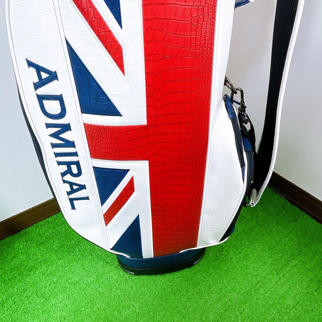 美品　アドミラル　クロコ　型押し　高級　キャディバック