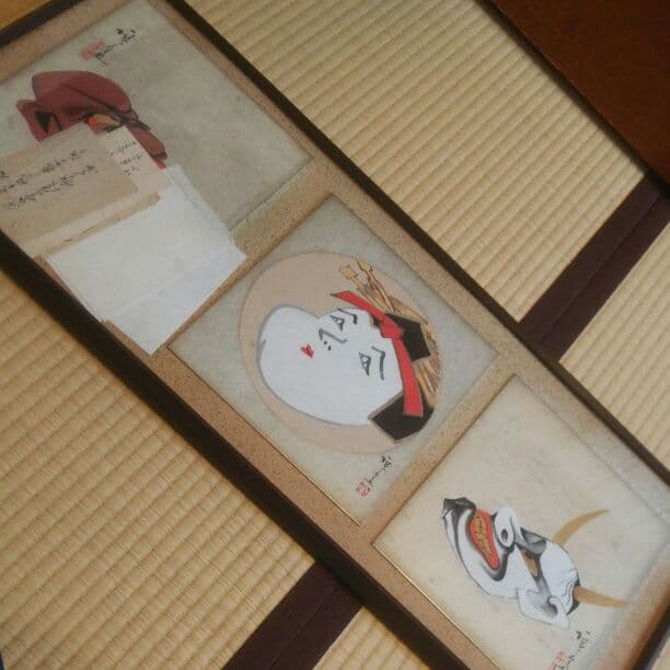 広重  色紙 お面