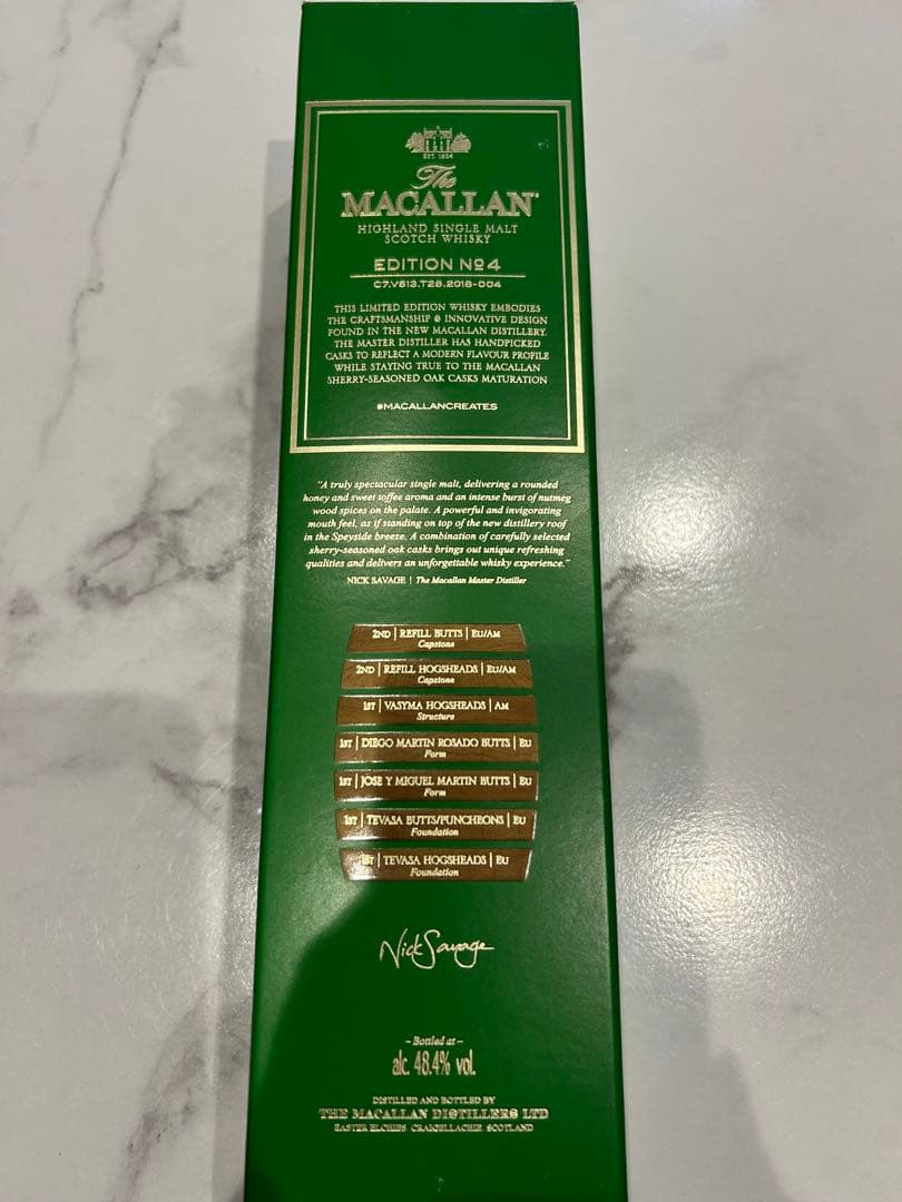ウイスキー MACALLAN EDITION No.4