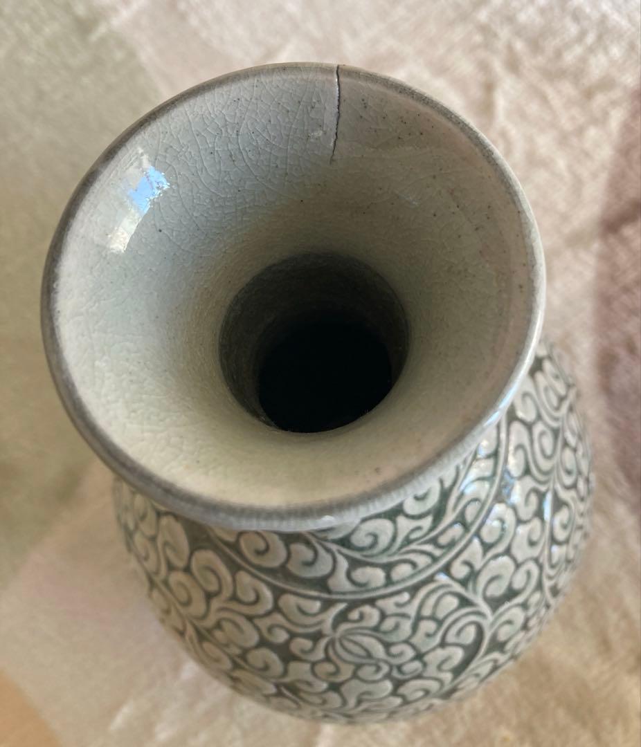 白磁壺　陶磁器　骨董　アンティーク　韓国