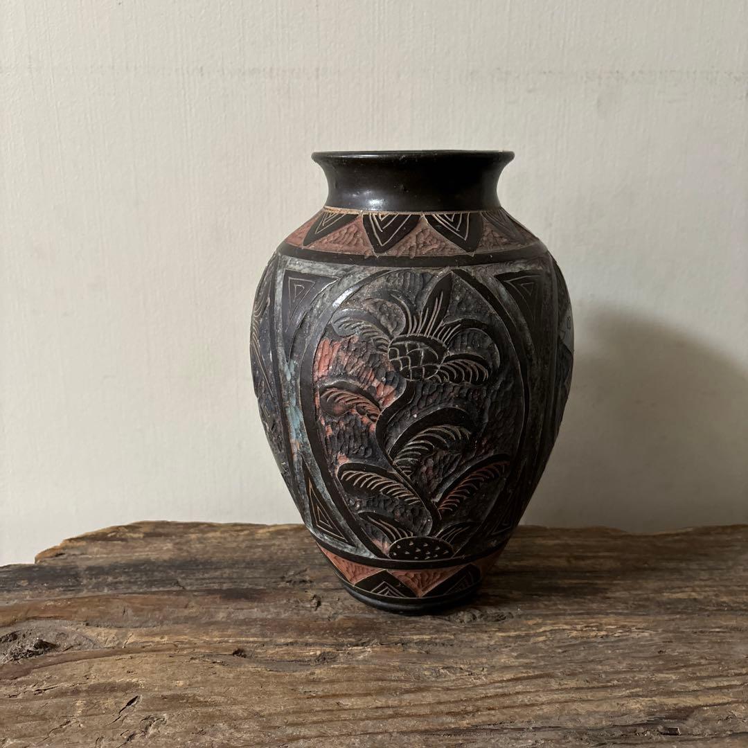 琉球　古典焼　小壺　⑤壺屋焼　やちむん　古民芸　アンティーク　骨董　検:李朝.