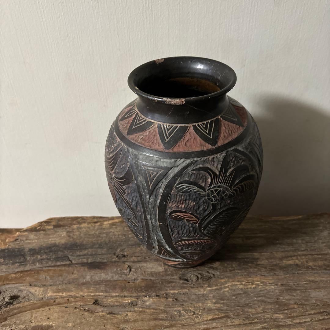 琉球　古典焼　小壺　⑤壺屋焼　やちむん　古民芸　アンティーク　骨董　検:李朝.