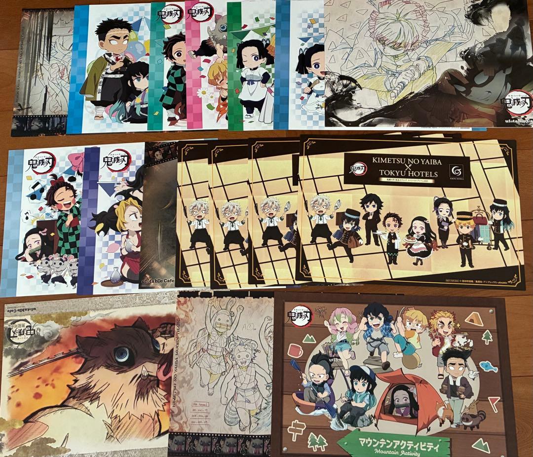 鬼滅の刃　ダイニング　カフェ　ホテル　ランチョンマット　ビジュアルポスター　大量
