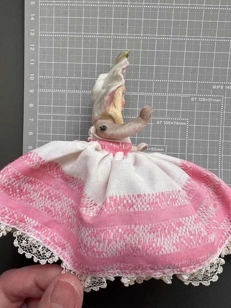 【アンティーク】ドイツ製オールビスクドールの女の子11cm