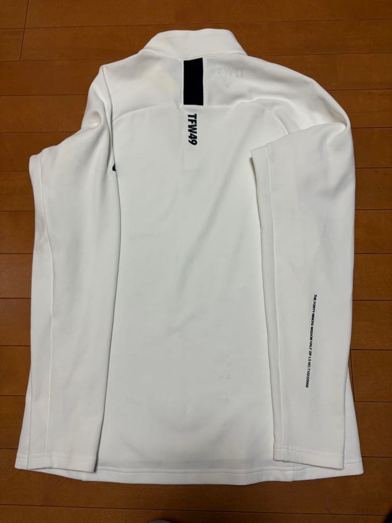 TFW49 ハーフジップ モックネック 長袖シャツ 白 XL ほぼ未使用