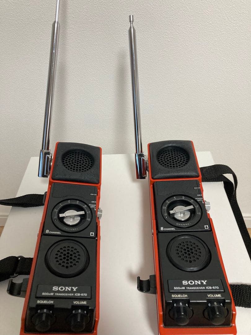 【レトロ・希少品・SONY】トランシーバー（8チャンネル,500mW）2台セット