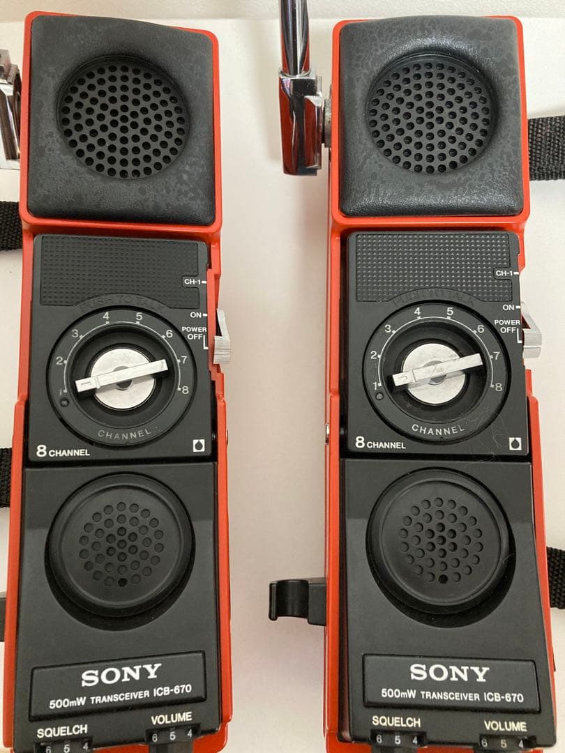 【レトロ・希少品・SONY】トランシーバー（8チャンネル,500mW）2台セット