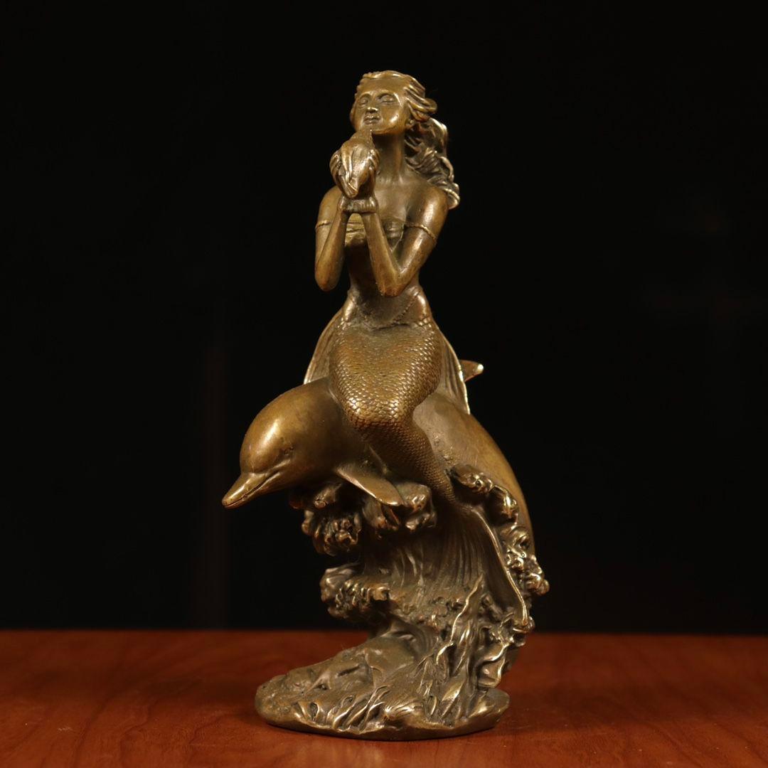 銅製 マーメイドリビング 書斎 装飾品 工芸品 置物