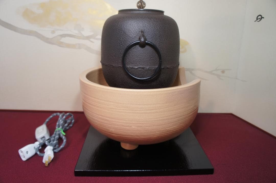 御本風炉(道安型)電熱器 敷板 棗釜 釜鐶 送料込み