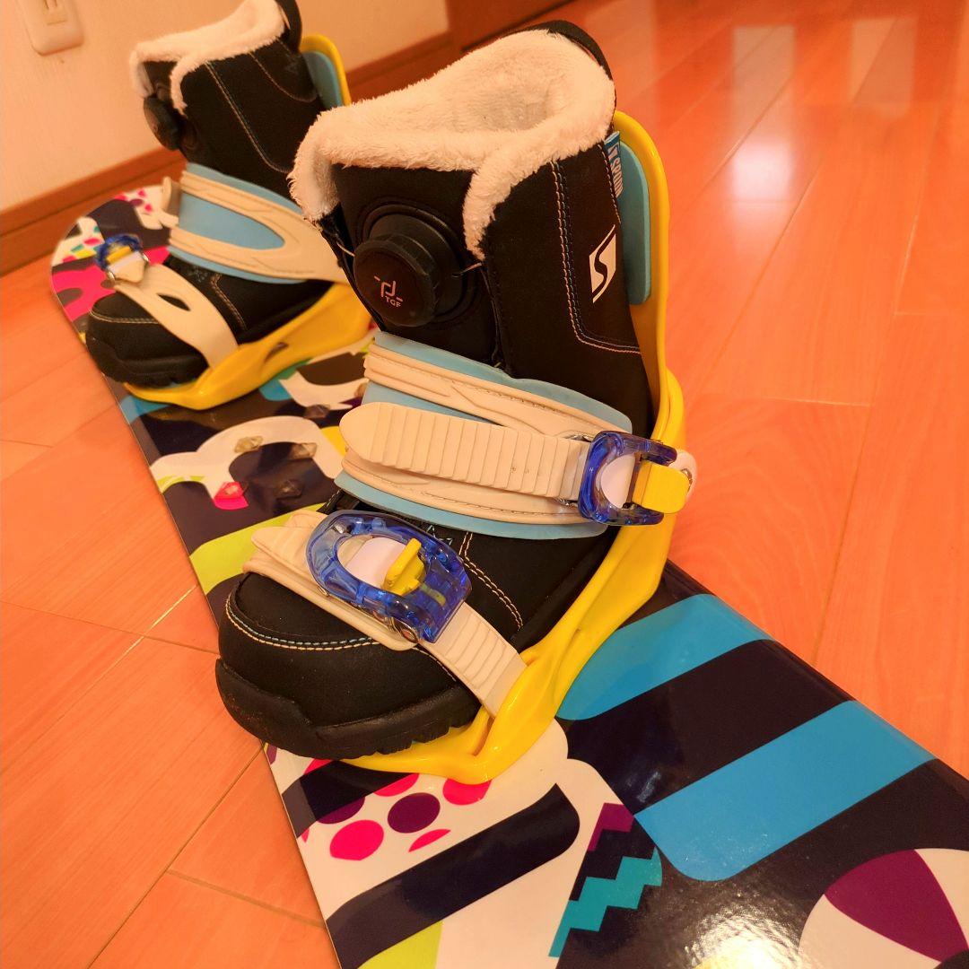 キッズスノーボード 120cm 　21cm　BOAブーツ　ワックス施工済