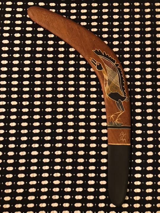 アボリジナルアート ブーメラン Stephen Mclean 鳥 とり