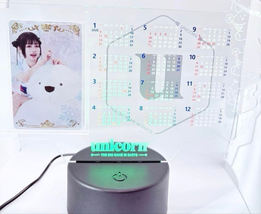 文山 雪華　ダーツライブカード& 光るユニコーンカレンダー2026