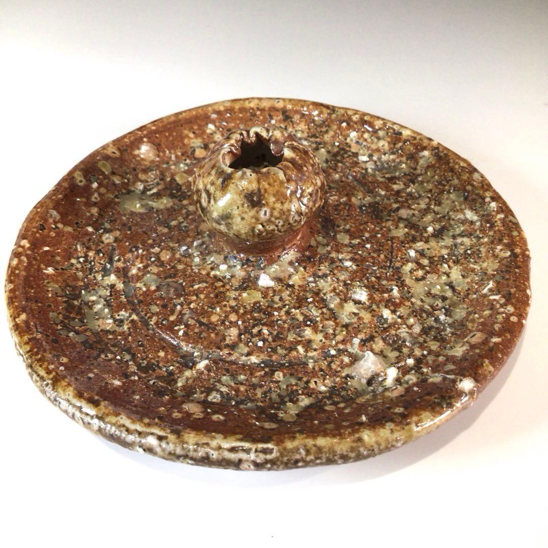 Ｐ５６４　水指　『信楽焼』『神山一陶造』『耳付水指』　共箱　茶道具