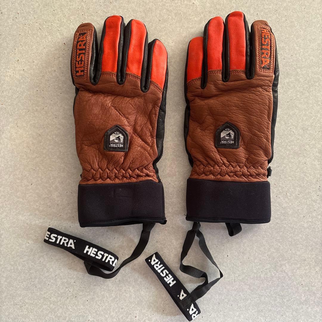 HESTRA スキーグローブ ブラウン/オレンジ