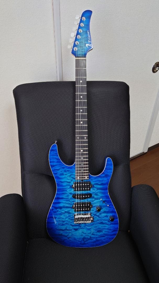 ギター T's Guitars DSTPro24 Trans Blue Buirst