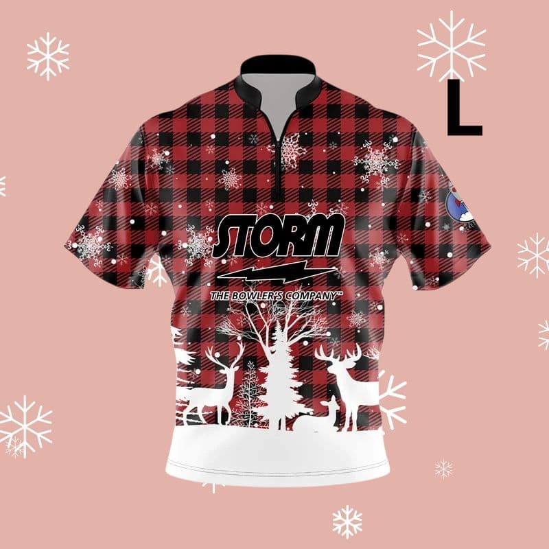 日本未発売✨新品✨STORM　【L】　レッド　チェック　雪　トナカイ