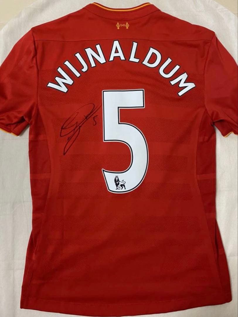 リバプール ワイナルドゥム 実使用 直筆サイン入り ユニフォーム リヴァプール