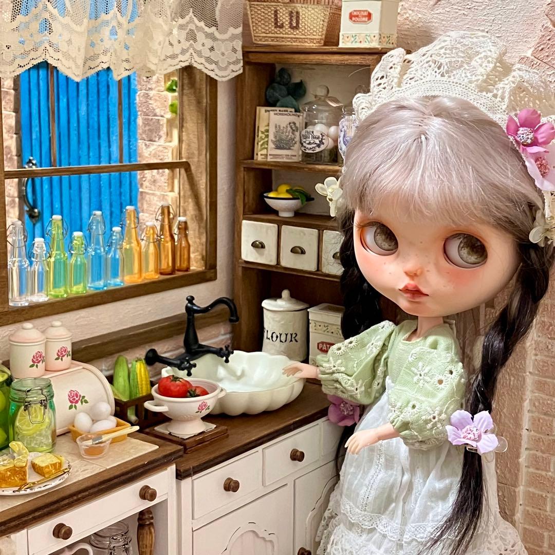 ミニチュア　ボトル2本セット×５色セット　ガラス瓶　ガラスジャー　ドールハウス