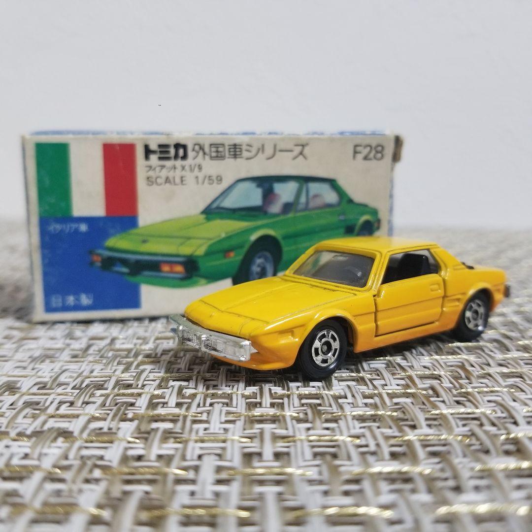 トミカ　青箱　No.F28 フィアットX1/9　イエロー　日本製