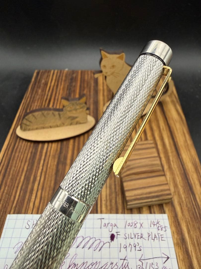 SHEAFFER 万年筆 タルガ 1008X バーレイ シルバープレート 14K