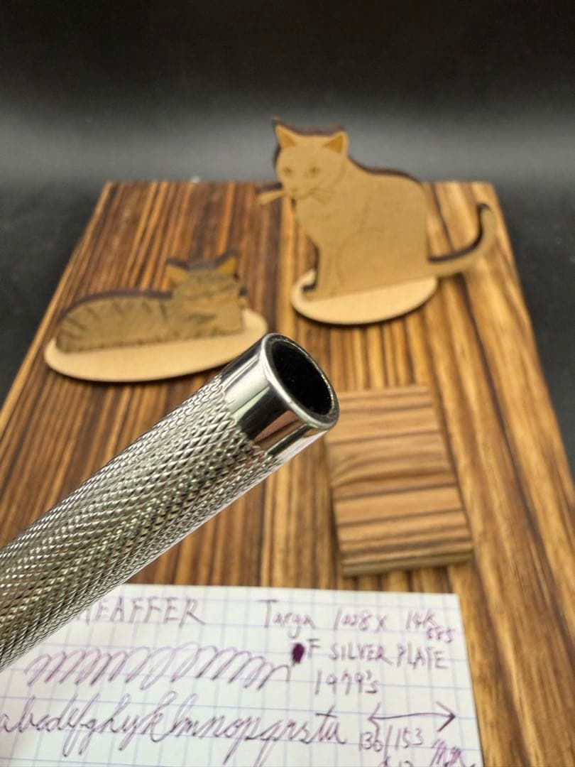 SHEAFFER 万年筆 タルガ 1008X バーレイ シルバープレート 14K