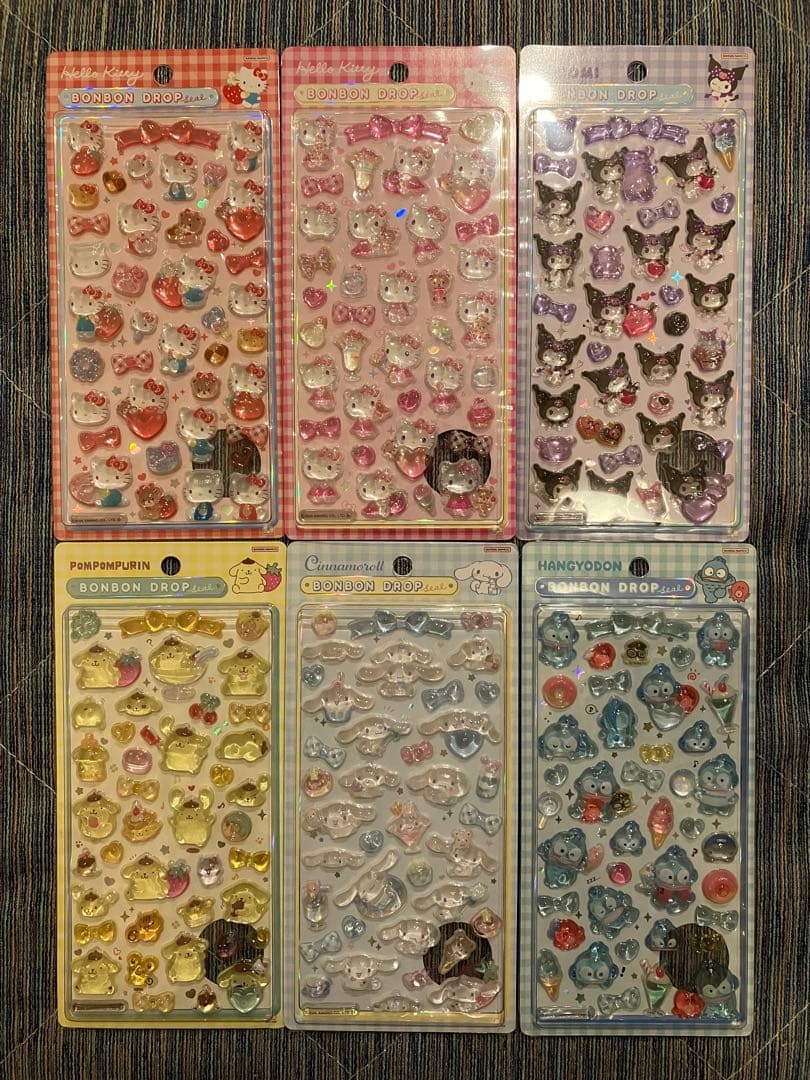 ボンボンドロップシール　6枚セット　国内正規品　サンリオ