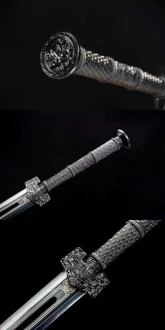 倚天剣-高性能マンガン鋼（黒化技術） 古兵器 武具　刀装具　模造刀 居合刀