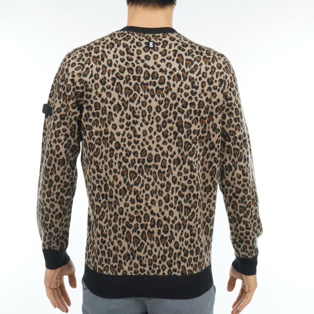 PEARLY GATES カシミヤ入りヒョウ柄 セーター L(5)