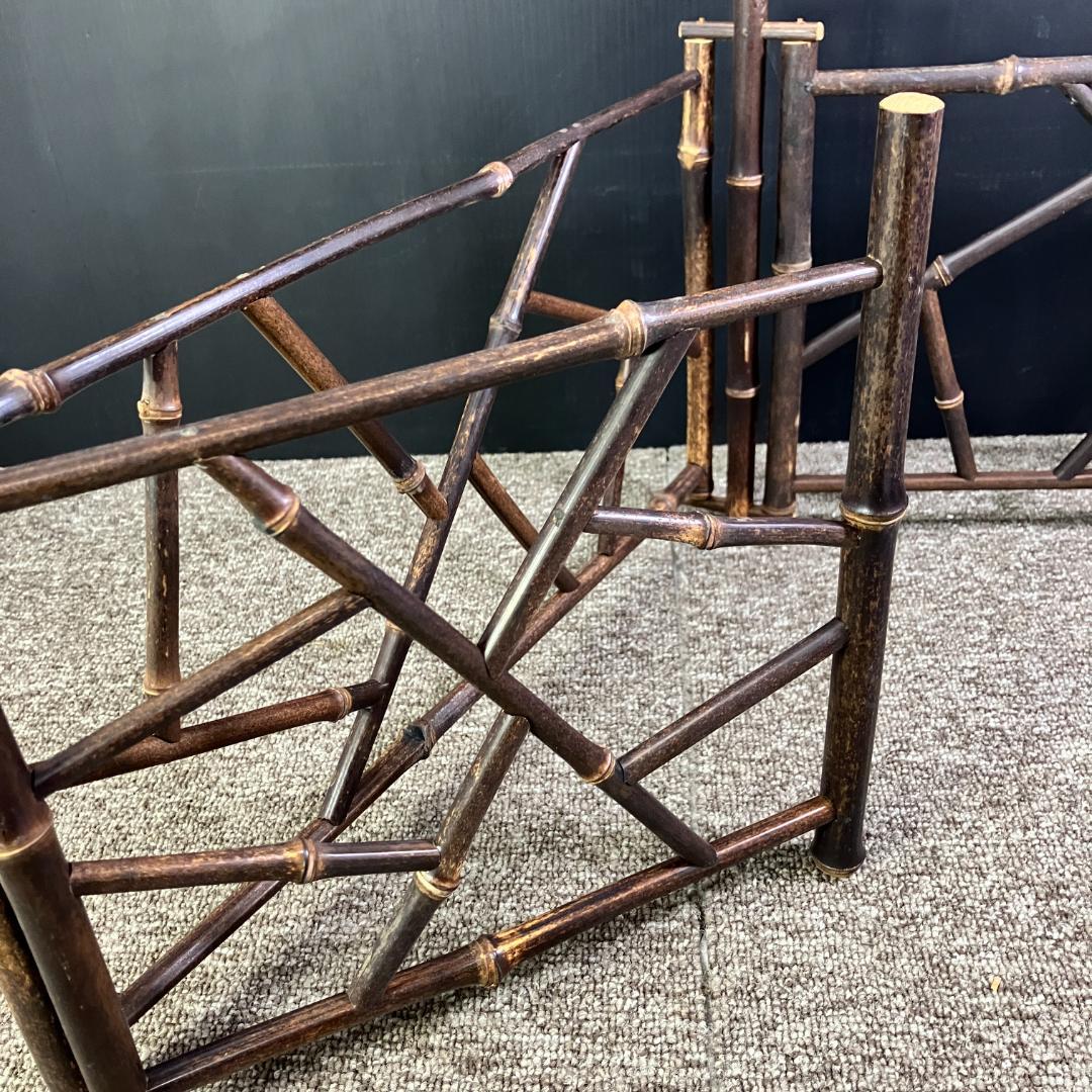 竹製 結界灯屏 四つ折 茶道具 煎茶道具 Sh0115-02