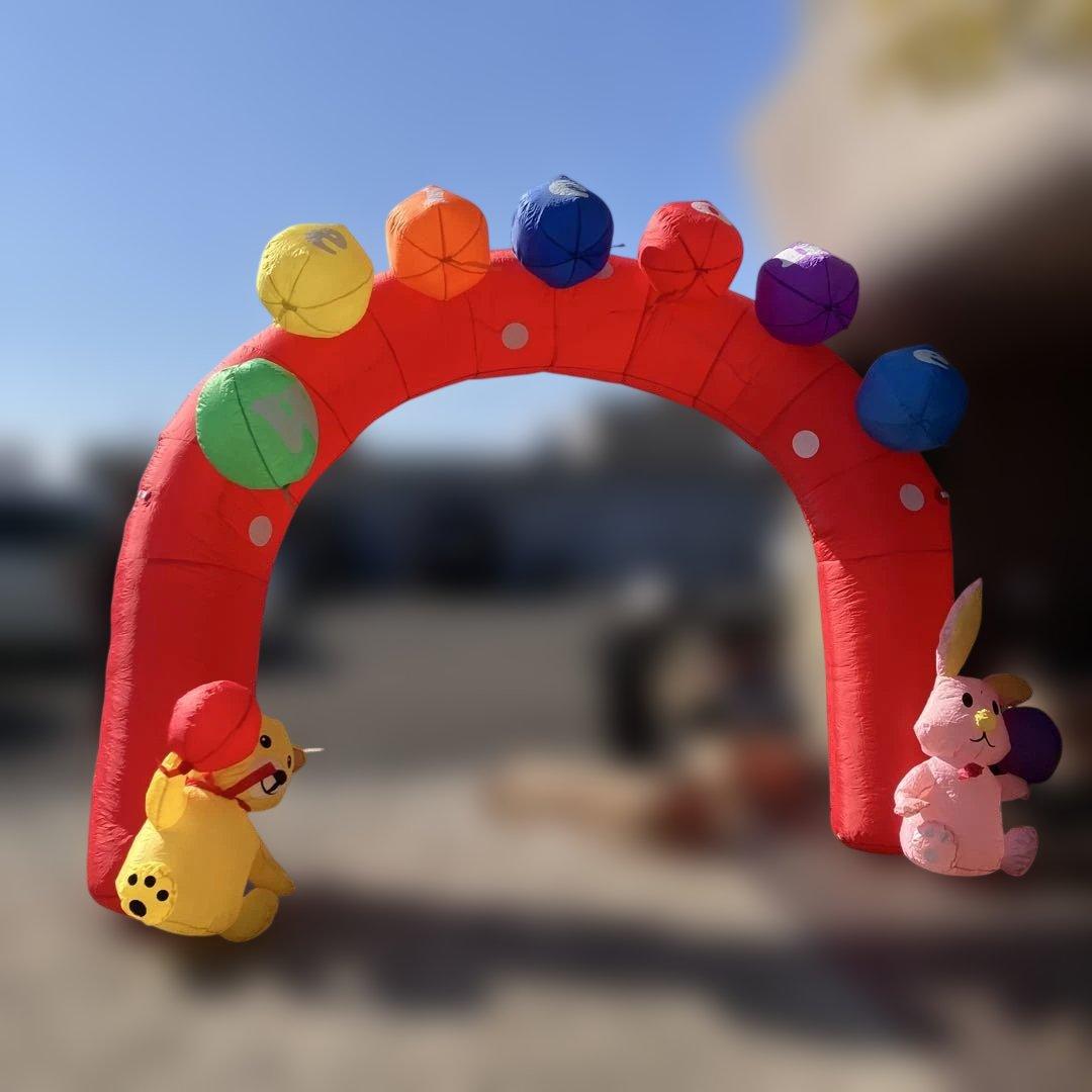 A-2 エアーアーチ クマとウサギのバルーン 門型 イルミネーション イベント