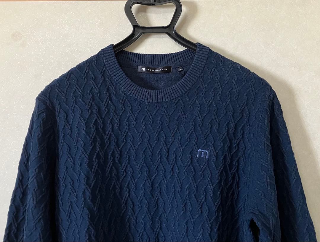 トラヴィスマシュー ケーブル クルーネック ニット、セーター 未使用タグ付 L