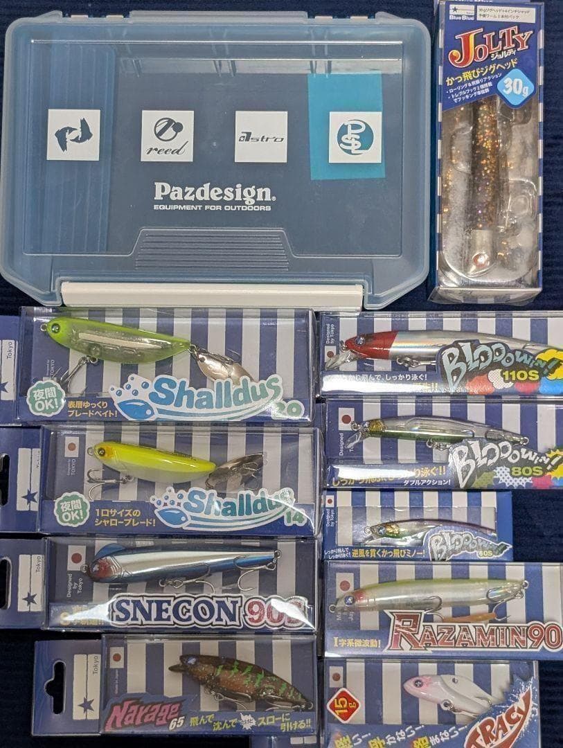 【新品未使用品】ブルーブルー　人気シーバスルアー10種セレクト＋ケース