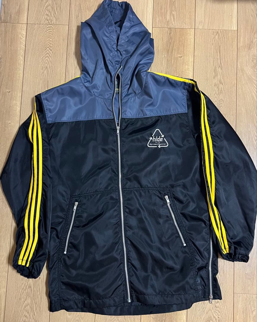 hide ラインパーカー hide刺繍ブラック　LEMONed レモネード