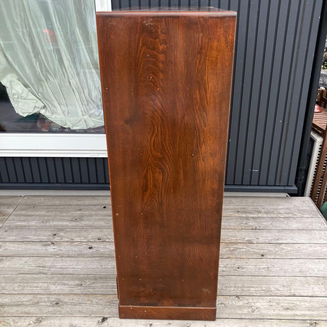 昭和レトロ 無垢材 茶棚 茶箪笥 ガラス戸 サイドボード 古家具 古民家 古道具