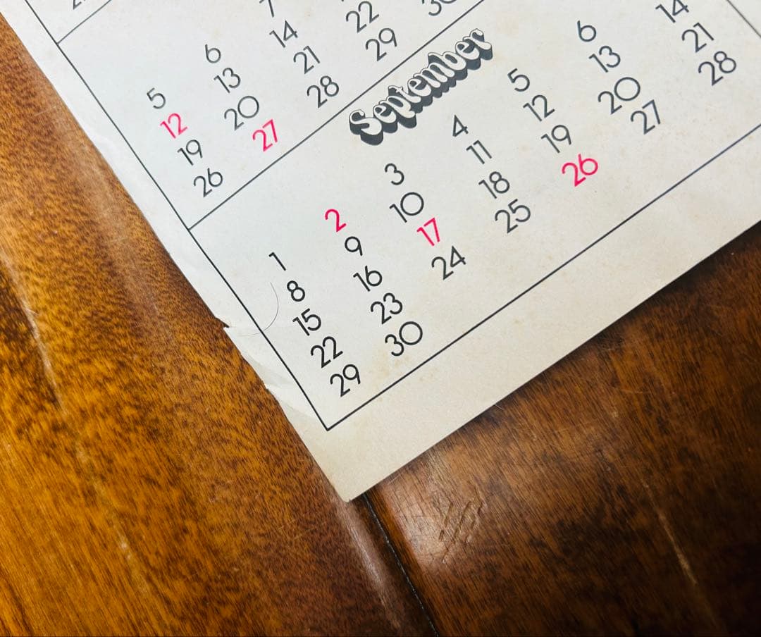 74' McDonalds Calendar マクドナルドカレンダー 当時レトロ