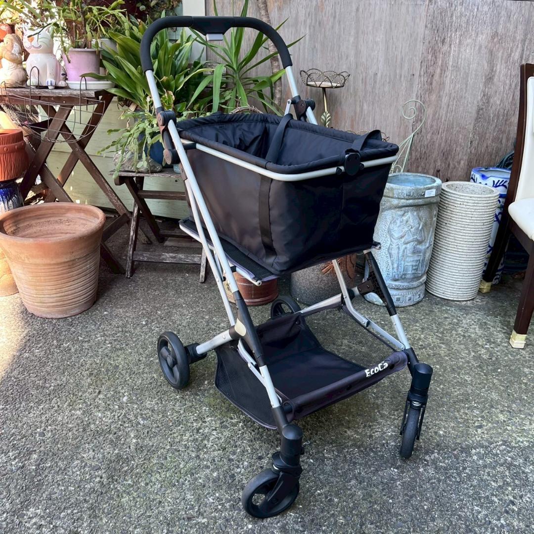 【良品】ecoca エコカ ショッピングカート 保冷バッグ付き 折りたたみ式