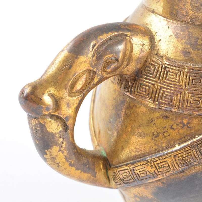 中国　古銅宣徳銅　霊芝摘　水注　水滴　D　R6503