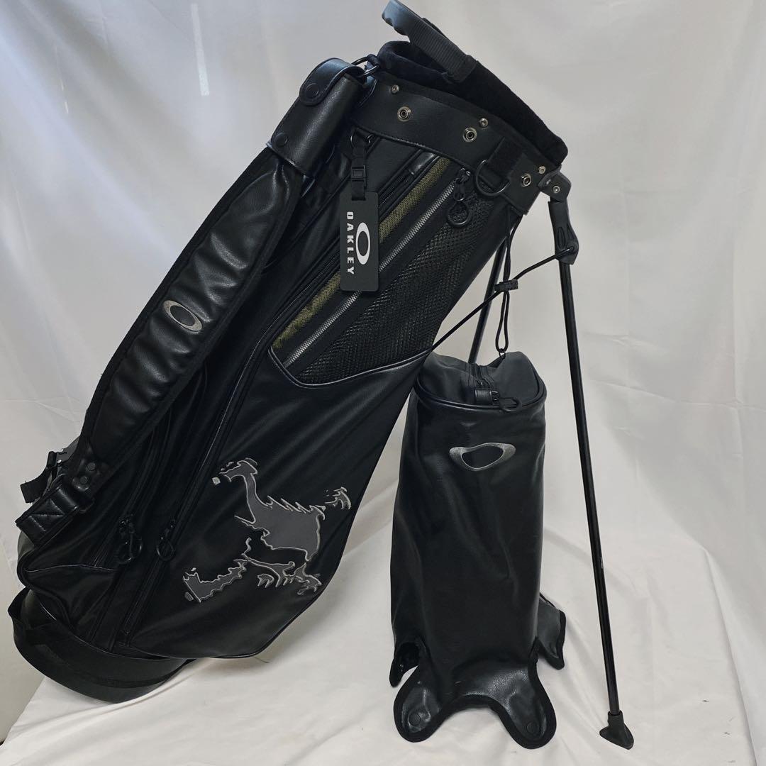 OAKLEY オークリー　スタンド付キャディバッグ　スカル　ブラック　黒　レザー
