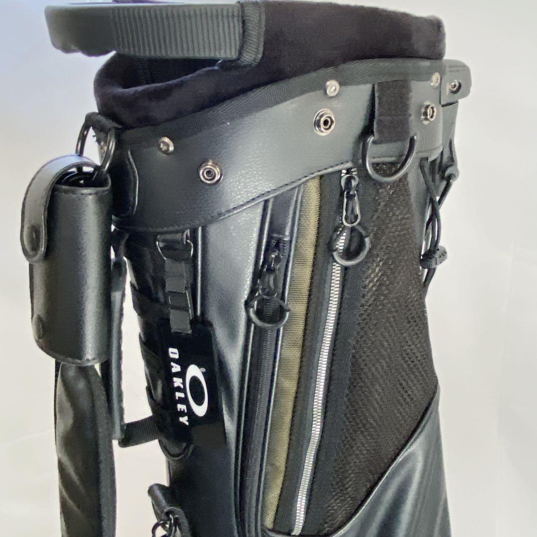 OAKLEY オークリー　スタンド付キャディバッグ　スカル　ブラック　黒　レザー